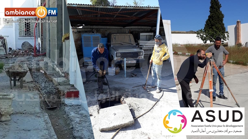 إعادة تهيئة و تركيز كامل شبكة الصرف الصحي بالمستشفى المحلي بقصور الساف