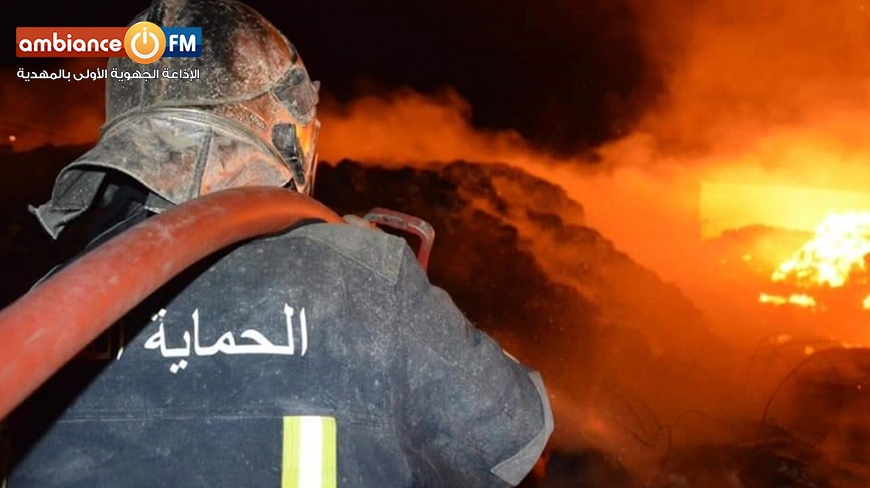 احتراق قاطرة مخصّصة لنقل الفسفاط